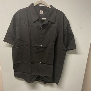 MOFIZ Mens XL Black Short Sleeve Button Up Shirt & Shorts‎ Set